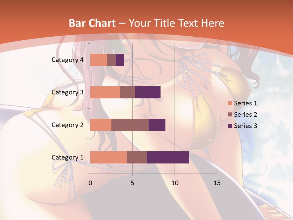 A Girl With Pink Hair Is Sitting On A Surfboard PowerPoint Template