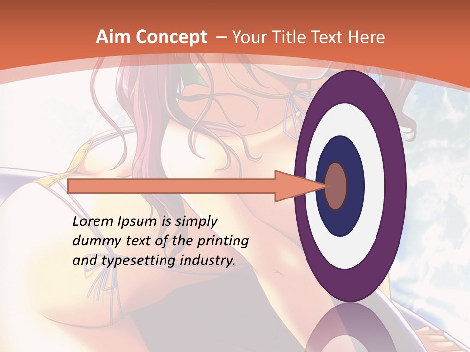 A Girl With Pink Hair Is Sitting On A Surfboard PowerPoint Template