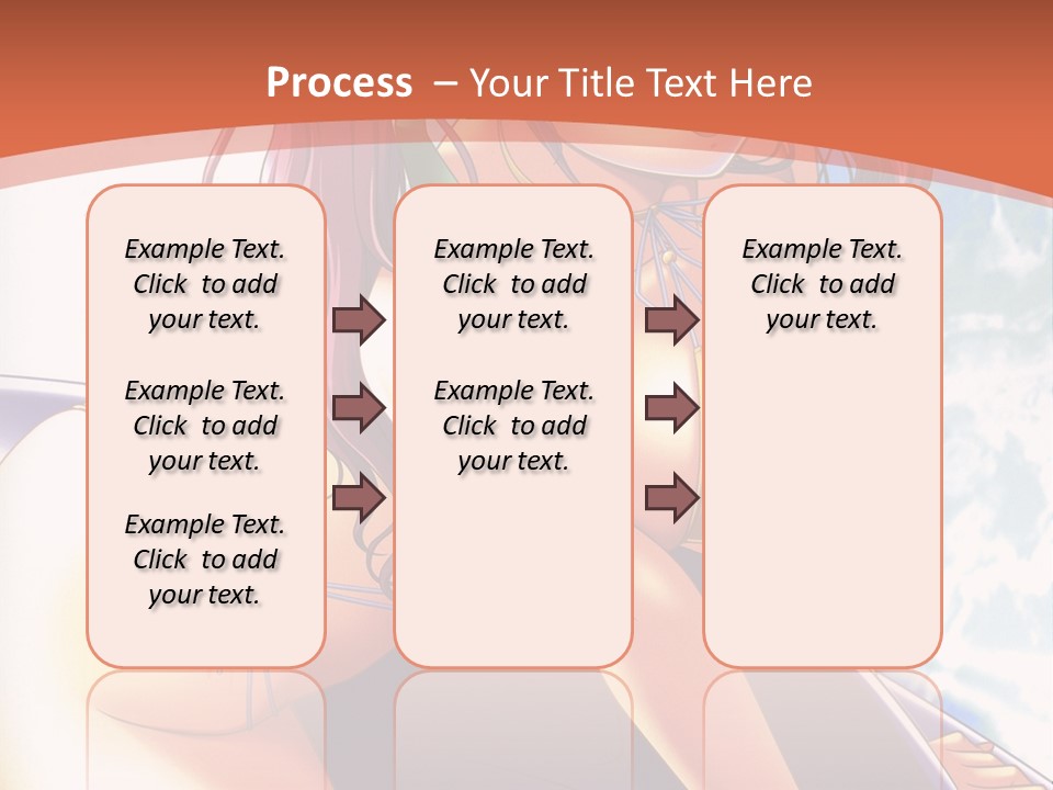 A Girl With Pink Hair Is Sitting On A Surfboard PowerPoint Template