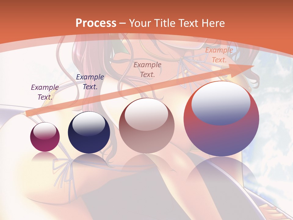 A Girl With Pink Hair Is Sitting On A Surfboard PowerPoint Template