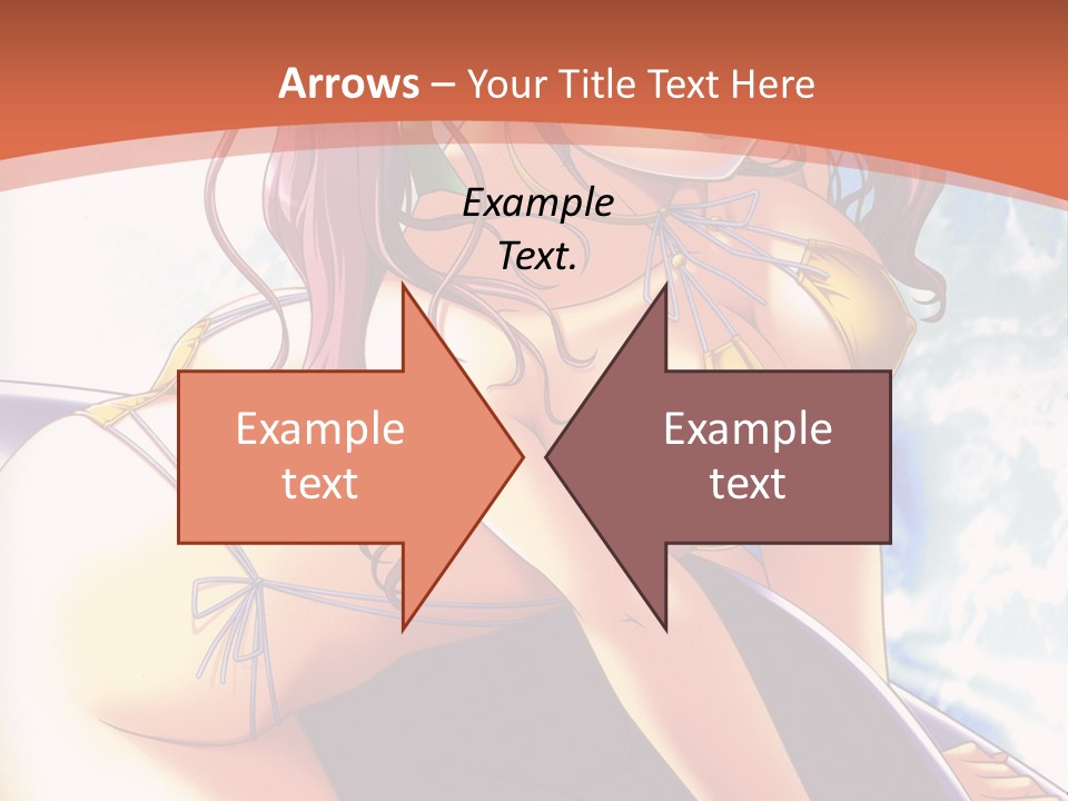 A Girl With Pink Hair Is Sitting On A Surfboard PowerPoint Template