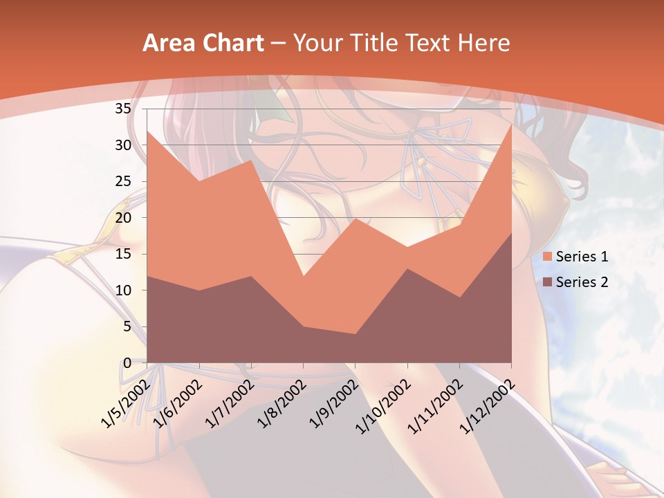 A Girl With Pink Hair Is Sitting On A Surfboard PowerPoint Template