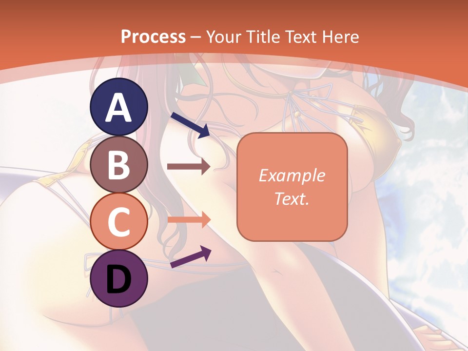 A Girl With Pink Hair Is Sitting On A Surfboard PowerPoint Template