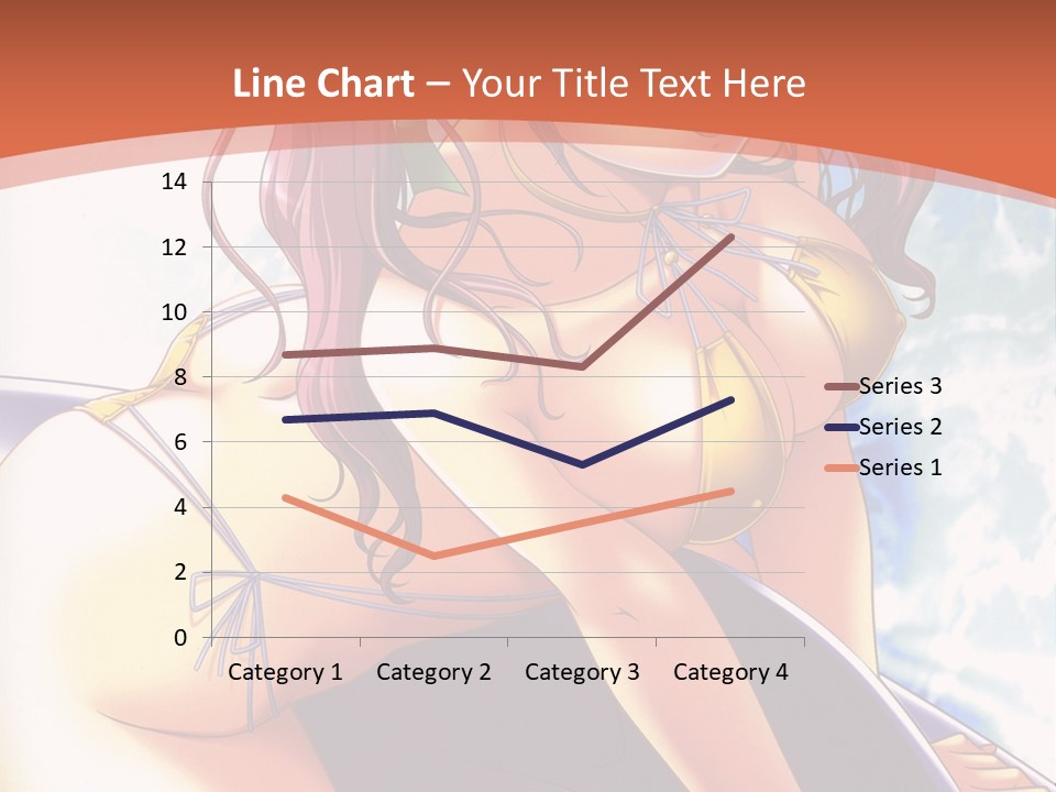 A Girl With Pink Hair Is Sitting On A Surfboard PowerPoint Template