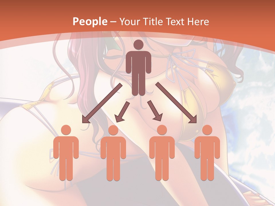 A Girl With Pink Hair Is Sitting On A Surfboard PowerPoint Template