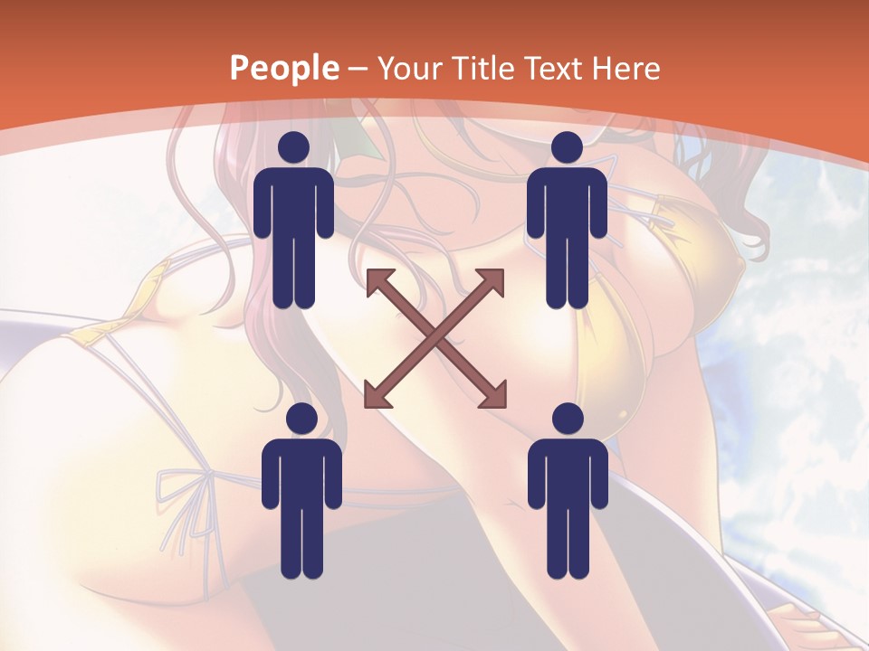 A Girl With Pink Hair Is Sitting On A Surfboard PowerPoint Template