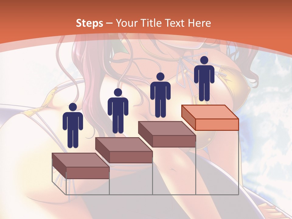 A Girl With Pink Hair Is Sitting On A Surfboard PowerPoint Template