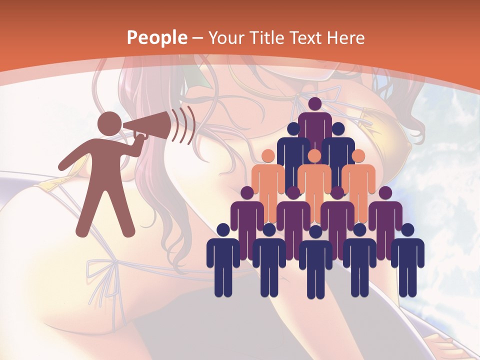 A Girl With Pink Hair Is Sitting On A Surfboard PowerPoint Template