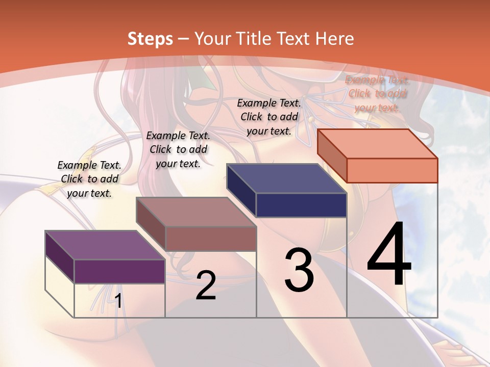 A Girl With Pink Hair Is Sitting On A Surfboard PowerPoint Template