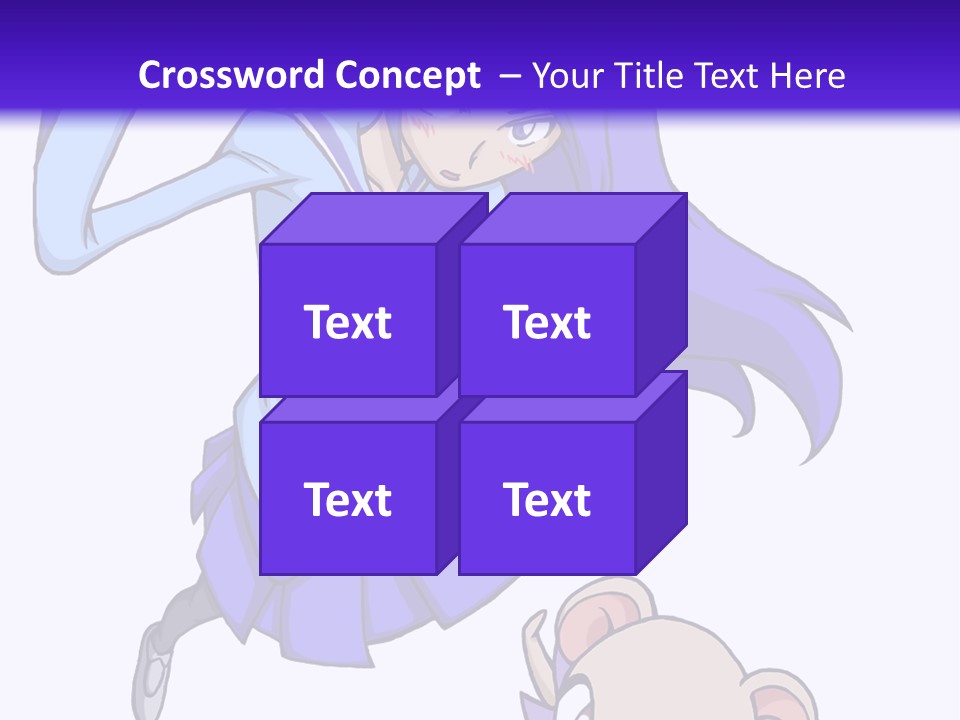 A Girl With Purple Hair Is Flying Over A Mouse PowerPoint Template