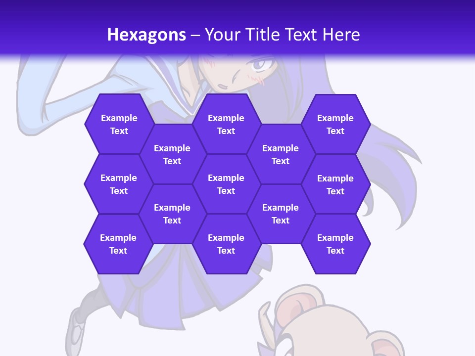 A Girl With Purple Hair Is Flying Over A Mouse PowerPoint Template