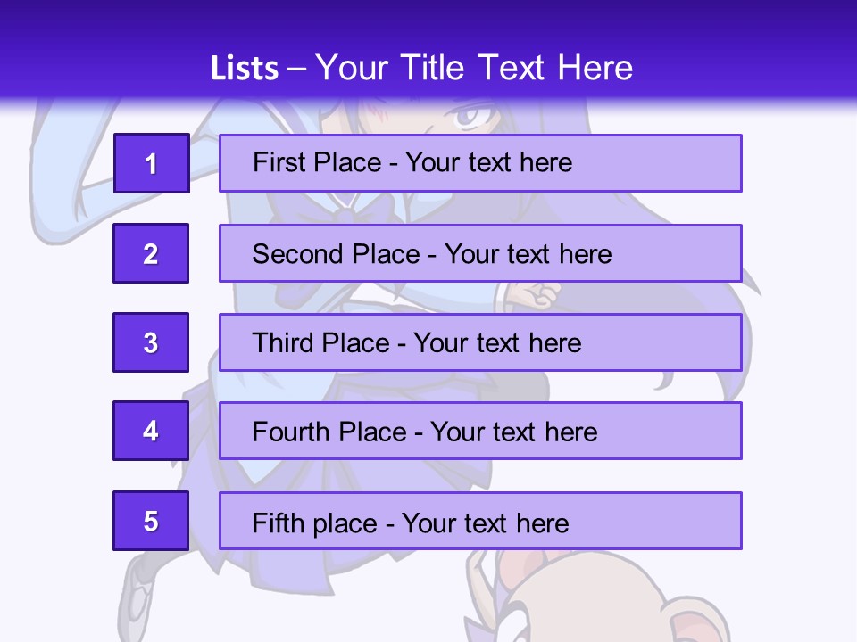 A Girl With Purple Hair Is Flying Over A Mouse PowerPoint Template