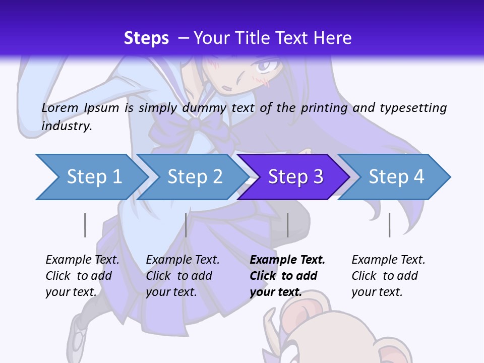 A Girl With Purple Hair Is Flying Over A Mouse PowerPoint Template