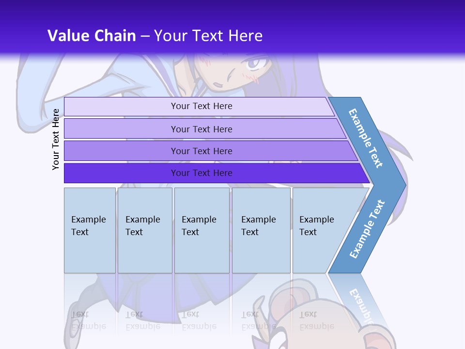 A Girl With Purple Hair Is Flying Over A Mouse PowerPoint Template