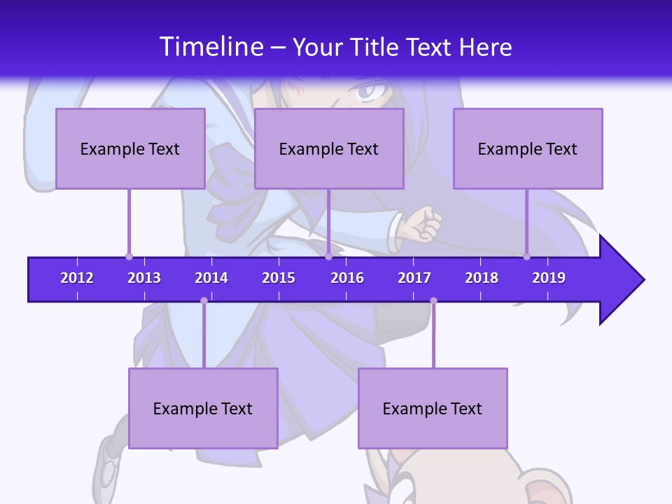 A Girl With Purple Hair Is Flying Over A Mouse PowerPoint Template