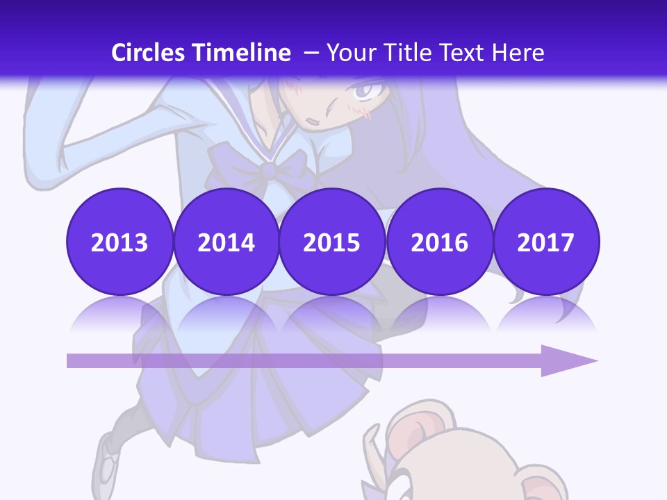 A Girl With Purple Hair Is Flying Over A Mouse PowerPoint Template