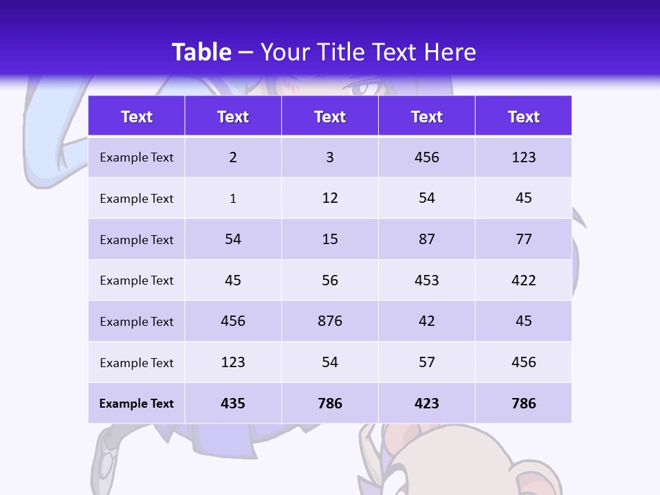 A Girl With Purple Hair Is Flying Over A Mouse PowerPoint Template