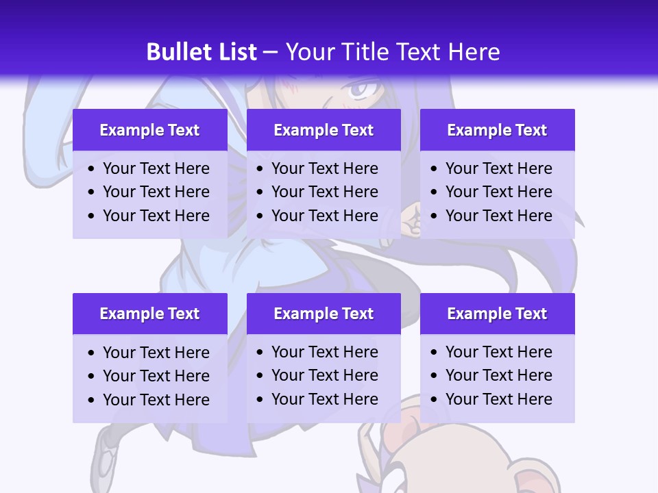 A Girl With Purple Hair Is Flying Over A Mouse PowerPoint Template