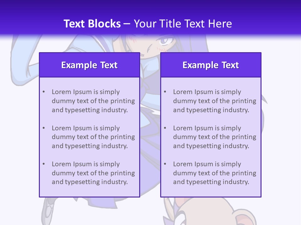 A Girl With Purple Hair Is Flying Over A Mouse PowerPoint Template