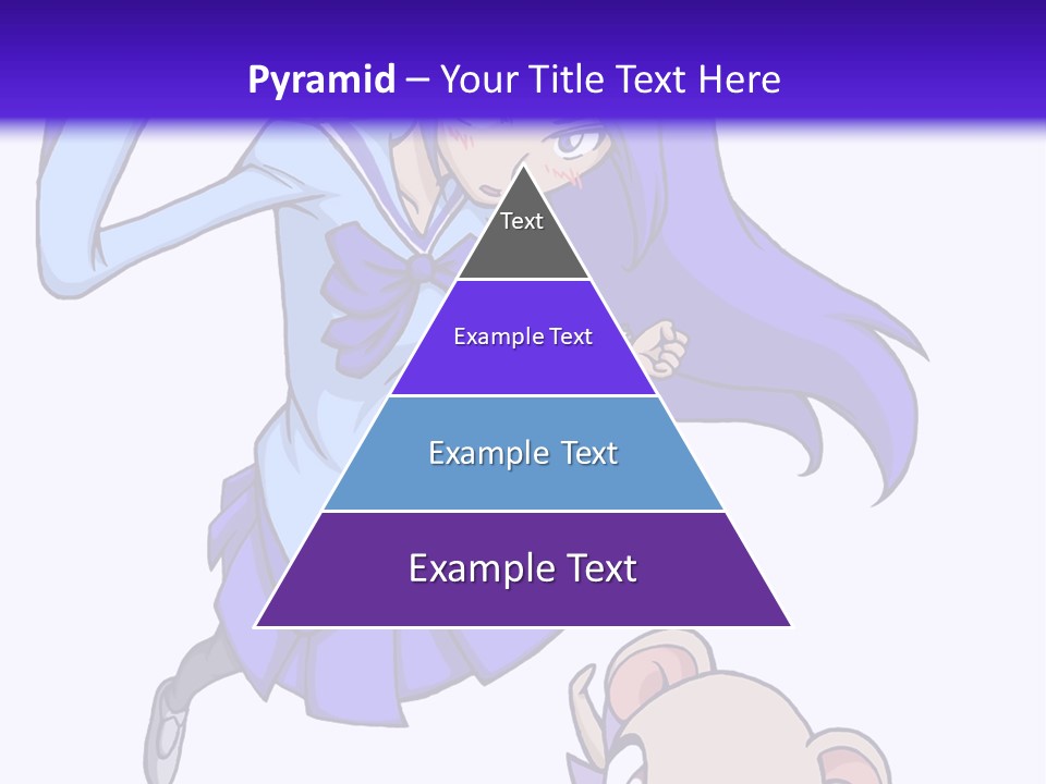A Girl With Purple Hair Is Flying Over A Mouse PowerPoint Template
