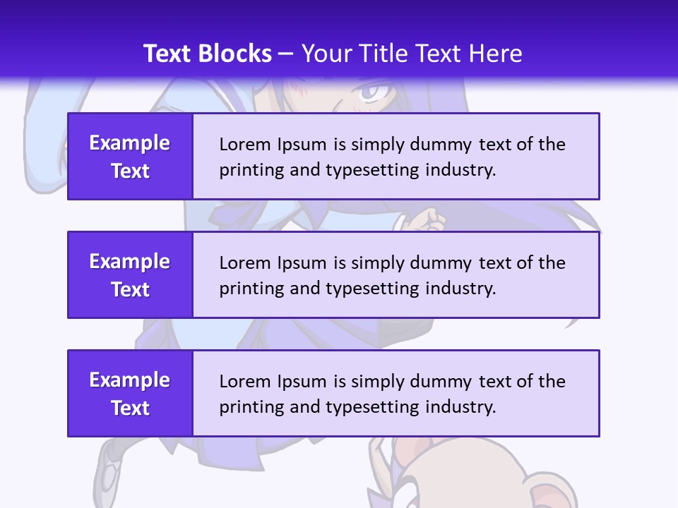 A Girl With Purple Hair Is Flying Over A Mouse PowerPoint Template