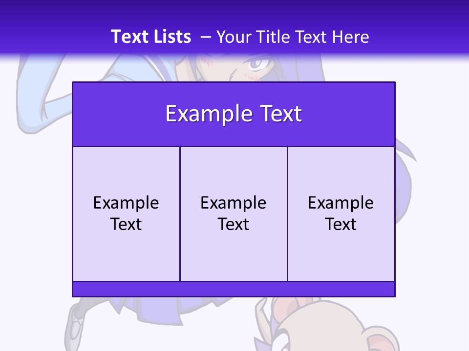 A Girl With Purple Hair Is Flying Over A Mouse PowerPoint Template