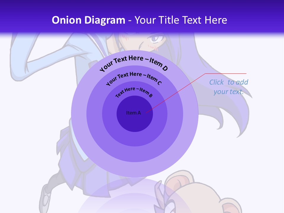 A Girl With Purple Hair Is Flying Over A Mouse PowerPoint Template