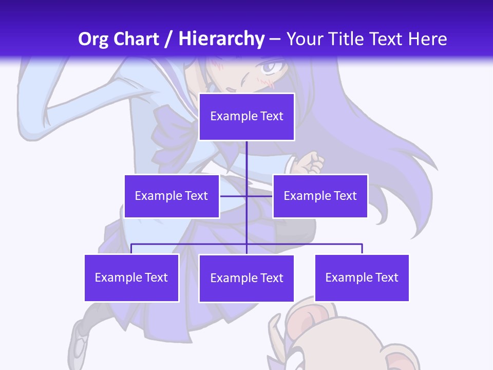 A Girl With Purple Hair Is Flying Over A Mouse PowerPoint Template