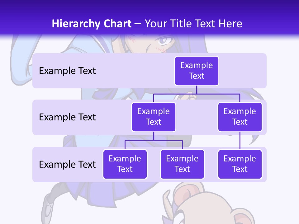A Girl With Purple Hair Is Flying Over A Mouse PowerPoint Template