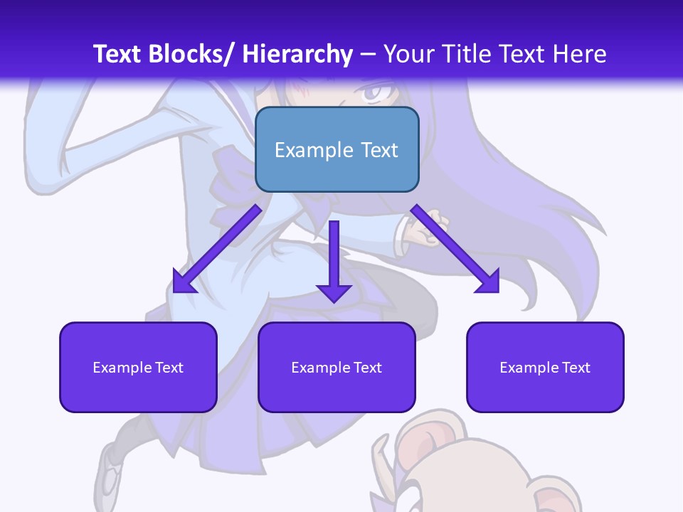 A Girl With Purple Hair Is Flying Over A Mouse PowerPoint Template