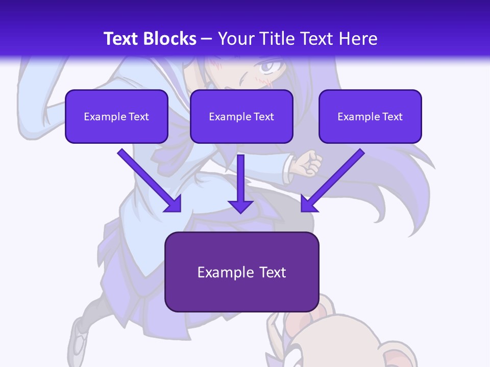 A Girl With Purple Hair Is Flying Over A Mouse PowerPoint Template