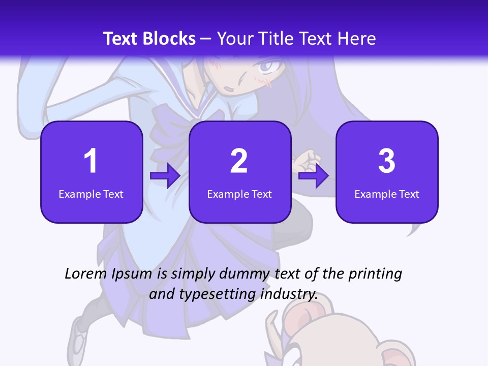 A Girl With Purple Hair Is Flying Over A Mouse PowerPoint Template