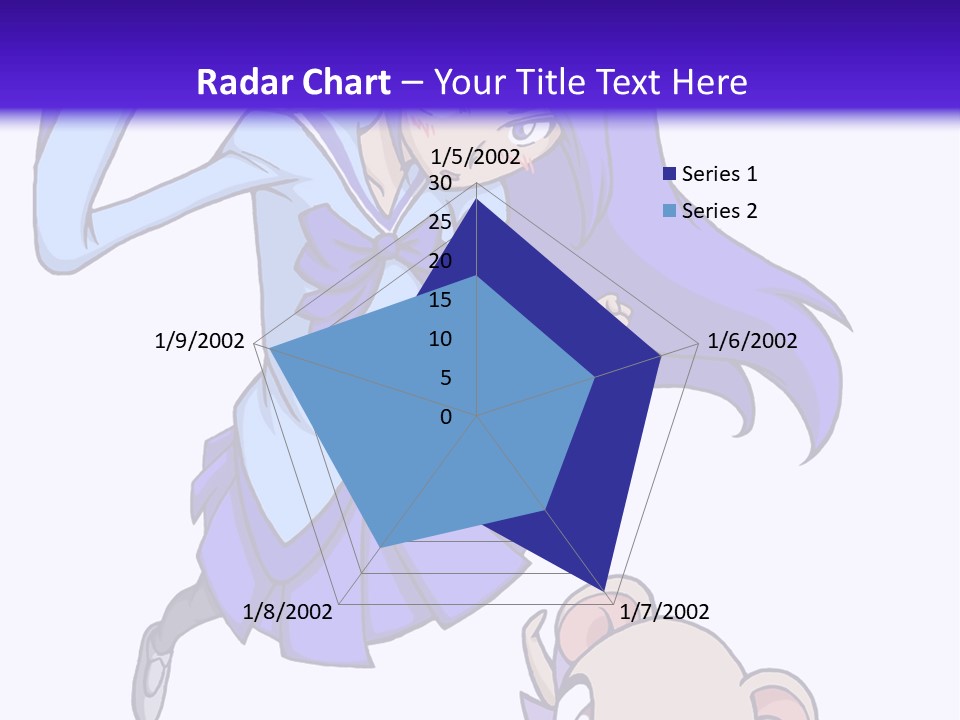 A Girl With Purple Hair Is Flying Over A Mouse PowerPoint Template