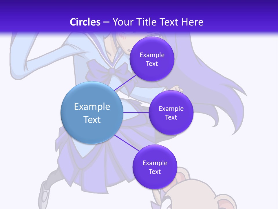 A Girl With Purple Hair Is Flying Over A Mouse PowerPoint Template