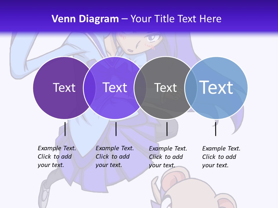 A Girl With Purple Hair Is Flying Over A Mouse PowerPoint Template