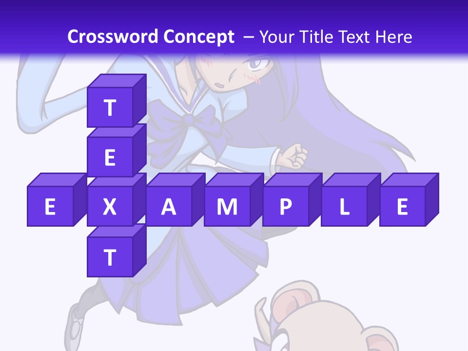 A Girl With Purple Hair Is Flying Over A Mouse PowerPoint Template