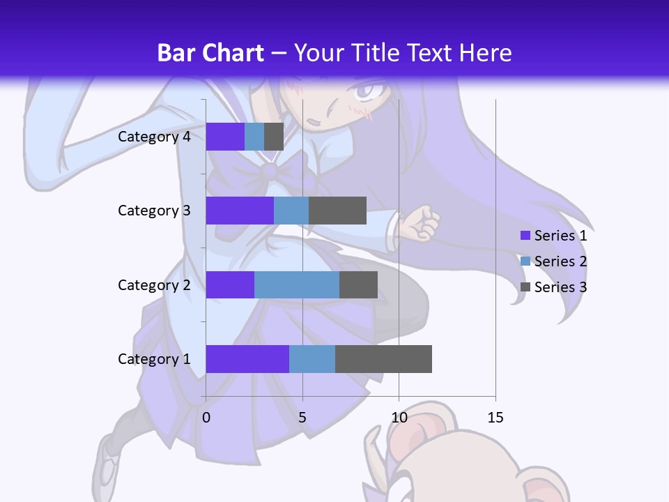 A Girl With Purple Hair Is Flying Over A Mouse PowerPoint Template