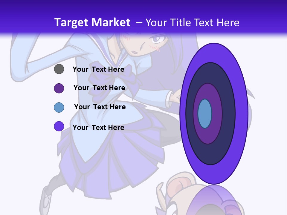 A Girl With Purple Hair Is Flying Over A Mouse PowerPoint Template