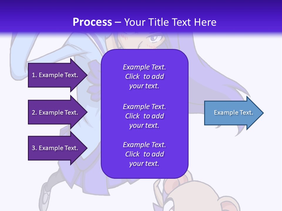 A Girl With Purple Hair Is Flying Over A Mouse PowerPoint Template