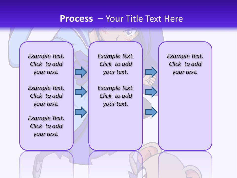 A Girl With Purple Hair Is Flying Over A Mouse PowerPoint Template