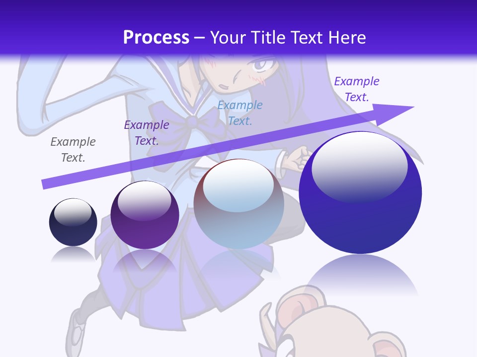 A Girl With Purple Hair Is Flying Over A Mouse PowerPoint Template