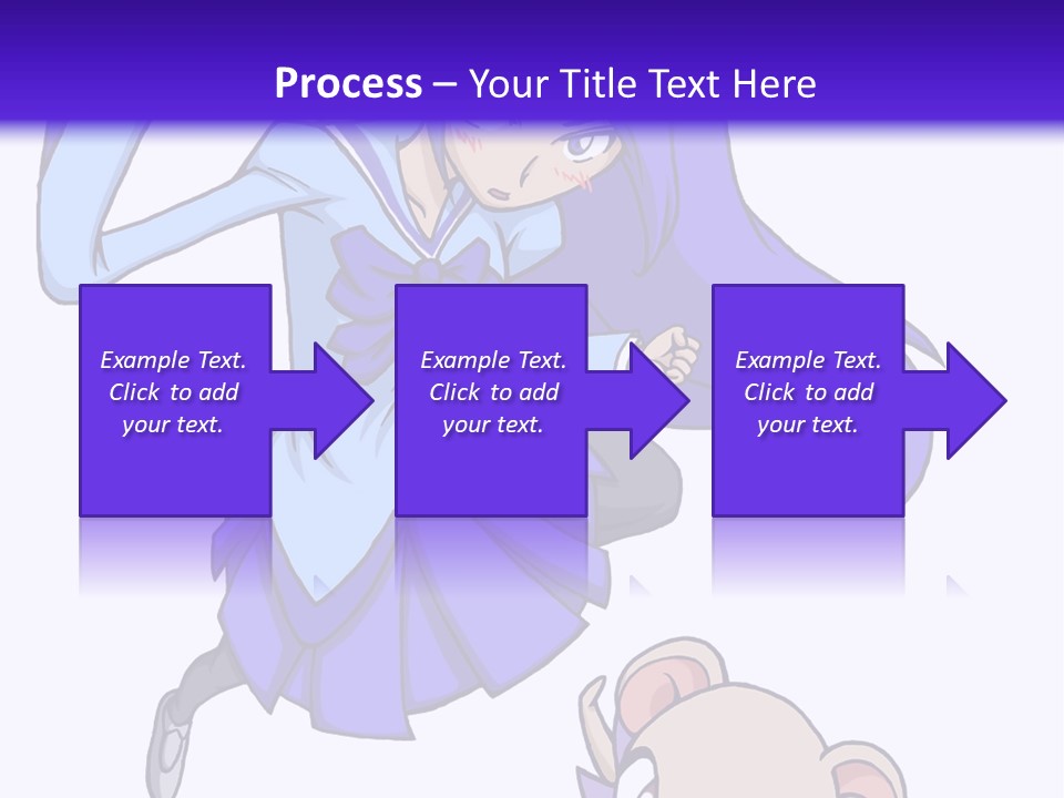 A Girl With Purple Hair Is Flying Over A Mouse PowerPoint Template