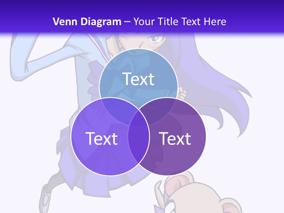 A Girl With Purple Hair Is Flying Over A Mouse PowerPoint Template