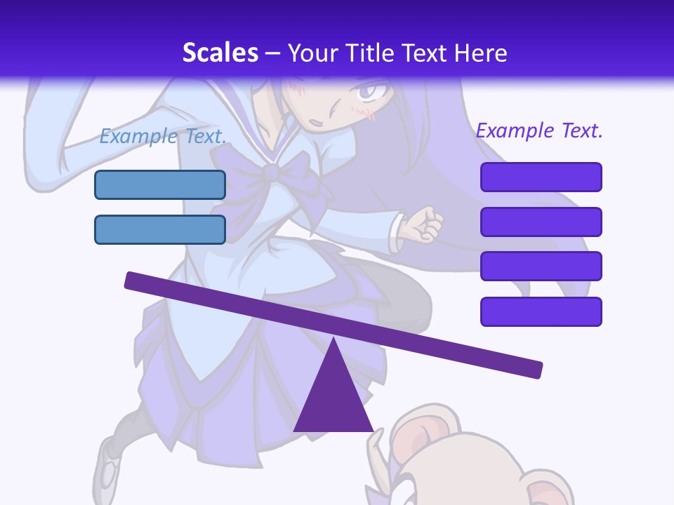 A Girl With Purple Hair Is Flying Over A Mouse PowerPoint Template