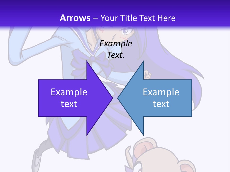 A Girl With Purple Hair Is Flying Over A Mouse PowerPoint Template