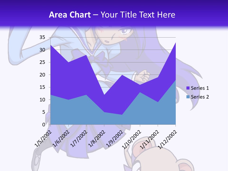 A Girl With Purple Hair Is Flying Over A Mouse PowerPoint Template