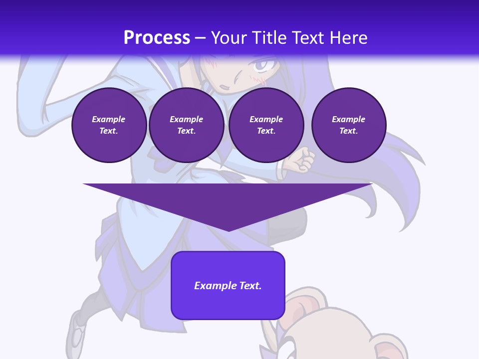 A Girl With Purple Hair Is Flying Over A Mouse PowerPoint Template