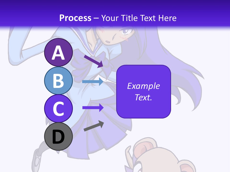 A Girl With Purple Hair Is Flying Over A Mouse PowerPoint Template