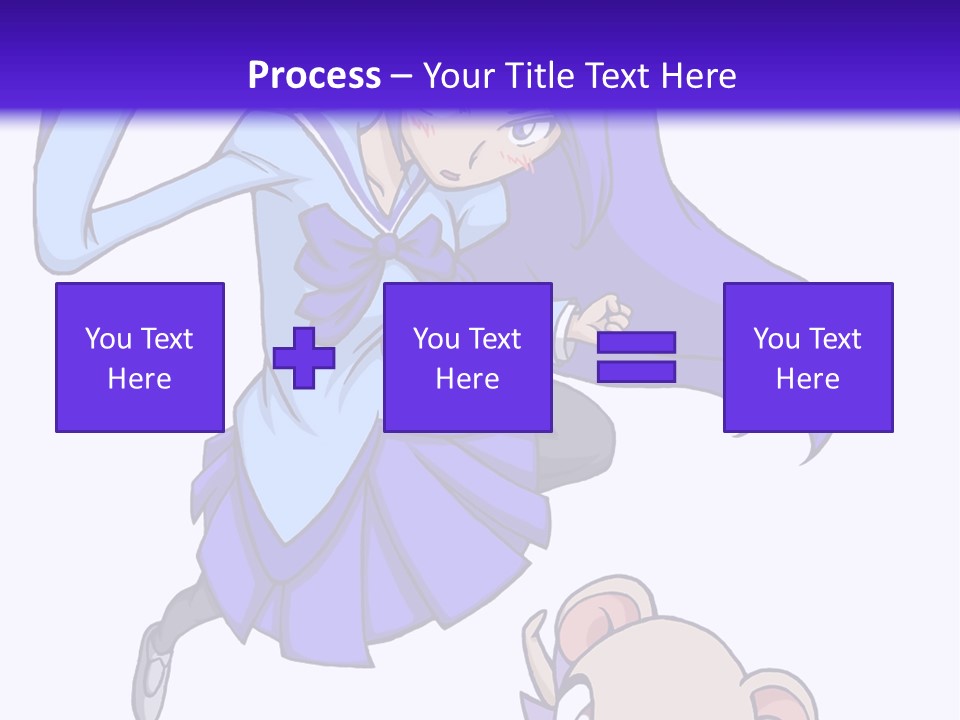 A Girl With Purple Hair Is Flying Over A Mouse PowerPoint Template