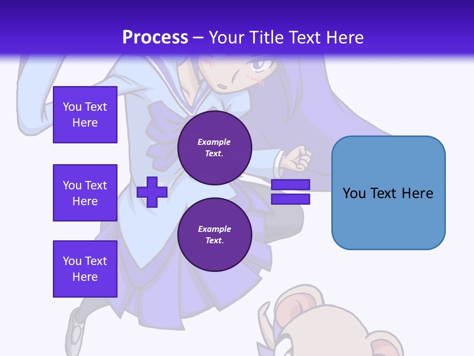A Girl With Purple Hair Is Flying Over A Mouse PowerPoint Template